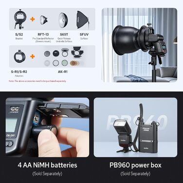 Спалах Godox TT520III для камери: потужність GN 33, RT-16 радіосинхронізатор, оптичний S1/S2, PC-порт для Canon/Sony/Fujifilm/Nikon/Panasonic/Olympus