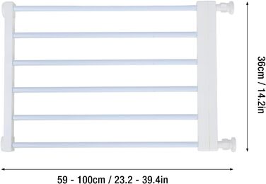 Розширюване переносне захисне ґратка для собак та дітей, сталевий каркас, чорний колір, висота 42/36 см