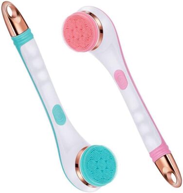 EdirFtra Electric Body Scrub Brush - Rechargeable Silicone Exfoliating Shower Brush for Body & Back - USB
