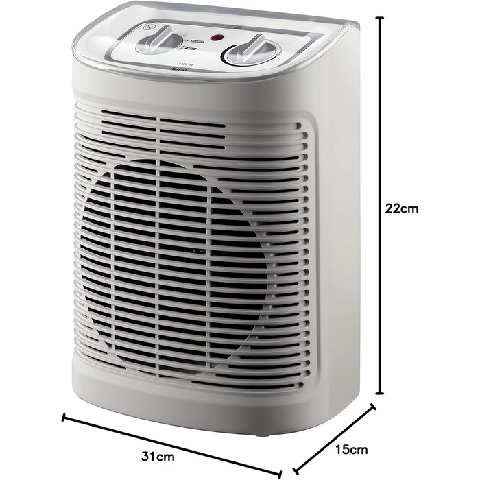 Електричний обігрівач Rowenta Instant Comfort Aqua SO6510F2: 2 режими, тиха робота, для ванної кімнати, сірий | білий