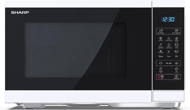 Мікрохвильова піч SHARP YC-MS252AE-B: 900W, 25 літрів, гриль, цифрова панель керування