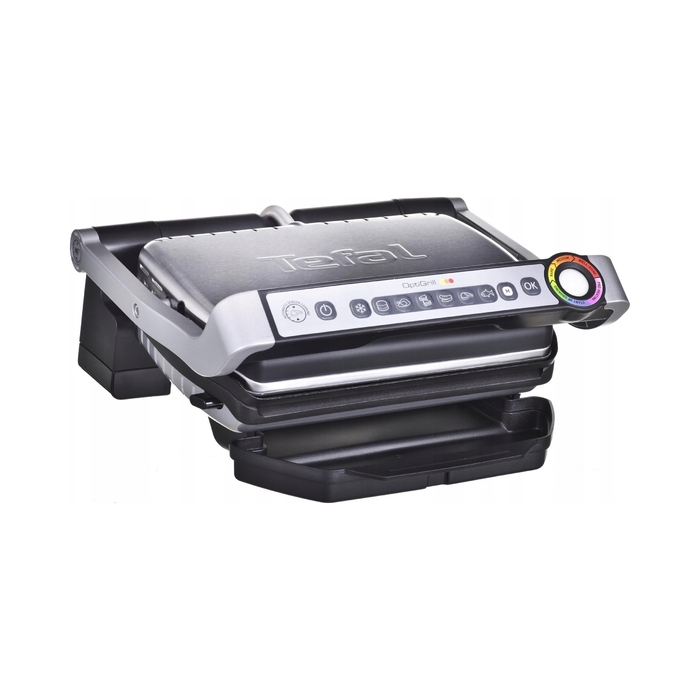 Електричний контактний гриль Tefal OptiGrill GC705D16, сріблястий/сірий, 2000 Вт