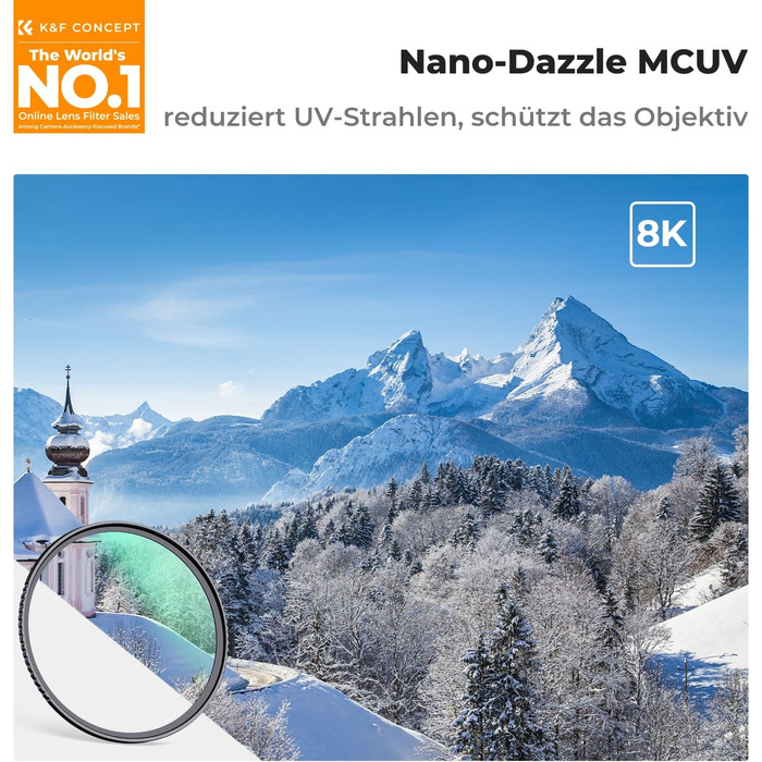 Фільтр UV K&F Concept D-Serie 82mm MCUV Pro Slim - Захист від ультрафіолету