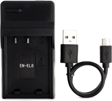 Зарядний пристрій EN-EL8 USB для камер Nikon Coolpix S52c, P1, P2, S1, S2, S3, S5, S50, S50c, S51, S51c, S52, S6, S7, S7c, S8, S9