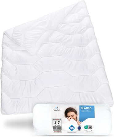 135x220cm Duvet Cover, Fluffy Winter Duvet with Moisture Management & High Breathability, Optimal Hygiene for Allergy Sufferers, Large & Sustainable Blanket, All-Season Duvet Extra Warm, Special All-Season Duvet: 135x220