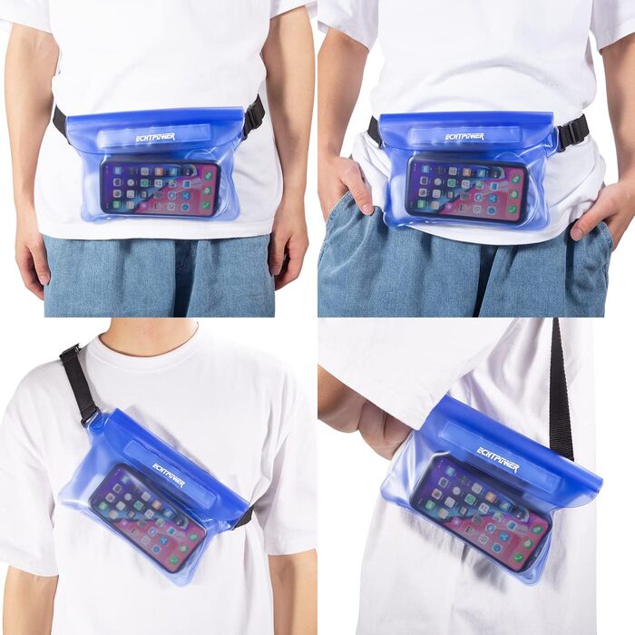 Накидка для шиї ECHTPower WPD-wasserdicht - водонепроникна, унісекс, блакитна та прозора