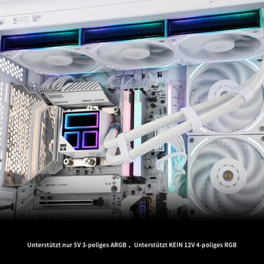 Thermalright Frozen Infinity 360 WHITE - рідинний кулер CPU з трьома вентиляторами, 2000 RPM, для AM4/AM5, Intel LGA115X/2011/1700/1851