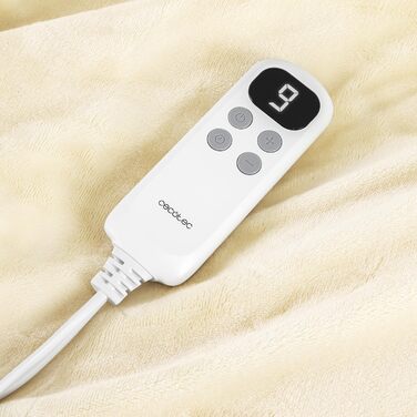 Електрична ковдра Cecotec HeatConfort 180x130 см, 130 Вт, 10 температурних режимів, LCD-контролер, таймер, PTC+ NTC технологія