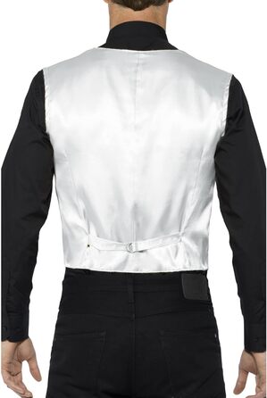 Срібна жилетка з паєтками Smiffys для Хелловіну, розмір M (обхват грудей 38-40)