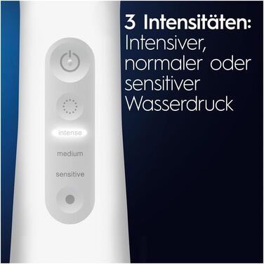 Oral-B AquaCare 6 бездротова іригатор, 3 насадки, очищувач міжзубного простору, делікатне очищення зубів та здоров'я ясен, технологія Oxyjet, 3 режими догляду за зубами, подарунок для чоловіка/жінки, білий/сірий
