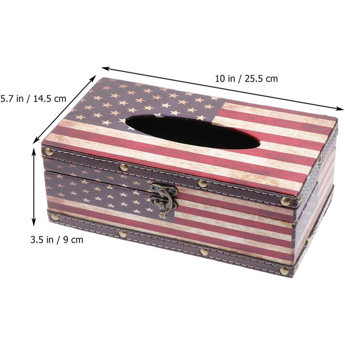 Вінтажна коробочка для серветок, органайзер для звичайних серветок, диспенсер для серветок, тримач для серветок, для вітальні, ванної кімнати, спальні, офісу (стиль 3)