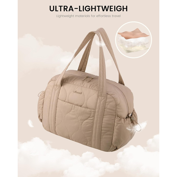 Спортивна сумка LOVEVOOK для жінок, 20L, Khaki. Компактна дорожня сумка-мішок, Wickeltasche, для подорожей, спортзалу, перельотів. Водостійка, для перенесення речей, Wickeltasche, Kliniktasche, Geburt.