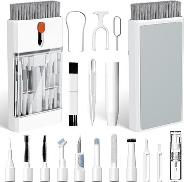 Набір для чищення клавіатури та навушників: 22 в 1. Підходить для AirPods, ноутбуків, моніторів, телефонів.