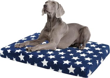 Лежанка для собак EMPSIGN, м'яка подушка для перенесення, водовідштовхувальний матеріал, підходить для кліток, знімний та пральний чохол, для маленьких собак, розмір XXL (122x76x6.6 см), колір: блакитний