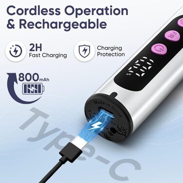 Електричний набір для манікюру Nagelfräser: 13 насадок, 5 швидкостей, 35000 обертів/хв, для гелю та акрилу