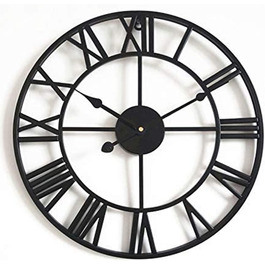 ACCSHINE Wall Clock Large No Ticking Noise Silent 40cm Roman Numerals Quartz Battery Operated Wall Clock Easy to Read for Living Room Kitchen Bedroom Office School