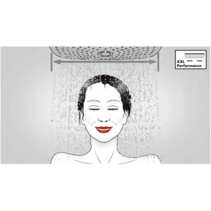Душова лійка Hansgrohe Select, срібляста, прямокутна, 1-функціональна
