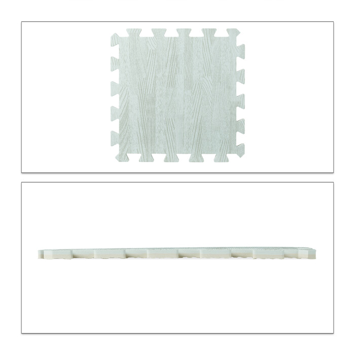 Relaxdays Wood-Look Floor Protection Mats - 9 Piece Set