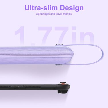 Чохол для Nintendo Switch 2 innoAura Switch 2 Tasche, фіолетовий (Galaxy Lila) - водостійкий, з амортизацією, відділенням для AirTag та великою сітчастою кишенею