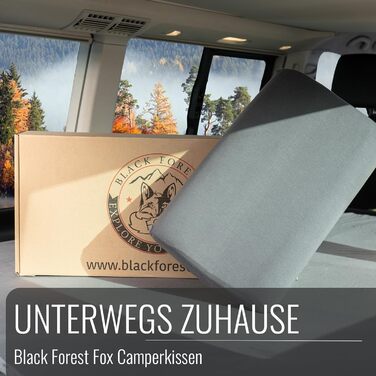 Black Forest Fox Camper Plaid Memory Foam Pillow Set with Orthopedic Neck Support, 1 Aloe Vera Cover & 1 Cotton Pillowcase, Grey | Oeko-TEX (Campovolo-Grey, Aloe-Vera Memory Foam Pillow & Grey Cover 30 x 50)