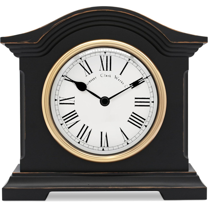 Towcester Clock Works Co. Falkenburg Mantle Clock, Plastic, Black, One Size