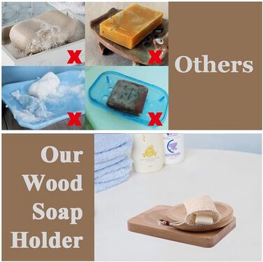 Двохтурова дерев'яна підставка для мила з сизалевим мішечком - підставка для мила в душ, ванну, кухню, мийку.