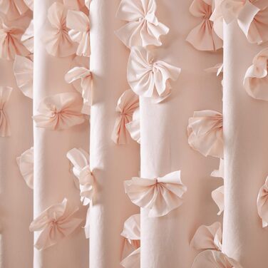Шторка для душу Lush Decor Riley, 183x183 см, з бантиками, рожева