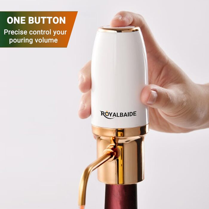 Electric Wine Aerator Dispenser, Electric Smart Decanter with Rechargeable USB Port, Electric Wine Decanter and Wine Dispenser Pourer, Wine Gift for Mother and Wife