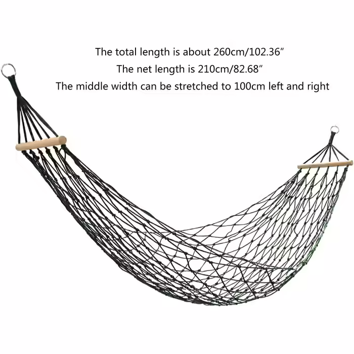 FOLODA Nylon Rope Nets Hammock Outdoor Sport Camping Hammock Portable Travel Hammock Swing Hanging Bed Easy Installation