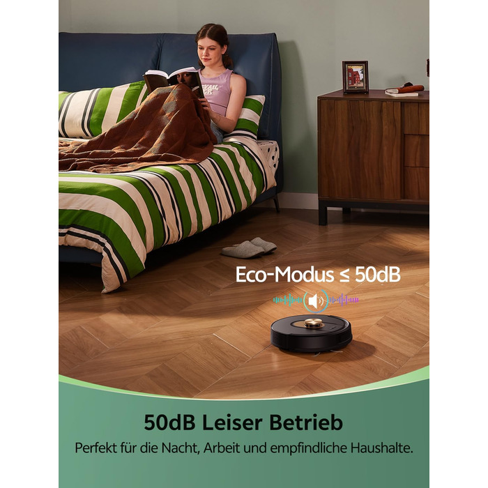 Робот-пилосос Vexilar з функцією миття підлоги, 8000Pa, LiDAR-навігація, 5 карт, 180 хвилин роботи, 50dB, керування через додаток та голосовий помічник, для твердих підлог та килимів