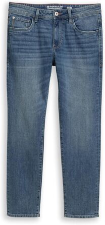 Джинси чоловічі Tom Tailor TTMARVIN Straight з еластаном, блакитний денім Used Mid Stone Blue, розмір 34W/36L