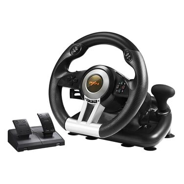 PXN V3 Pro - Геймерське кермо з педалями для ПК, PS4, PS3, Xbox, Nintendo Switch (180°, вібрація, перемикач)