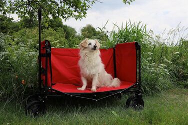 Фросал Візок для собак Бруно, чорний, складний | Транспортний візок для собак з легким доступом
