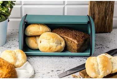 KING HOFF Металева коробка для хліба/обіду (чорна, зелена, маленька)