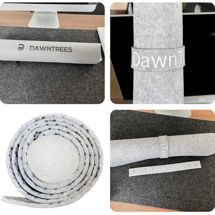Підкладка під стіл DAWNTREES з фетру, велика, 90 x 40 см. Нековзна килимок для офісу та дому
