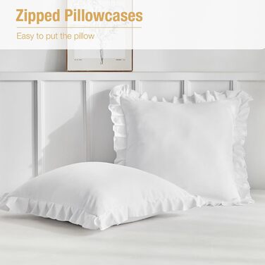 Комплект постільної білизни Lekesky 135x200 (4 шт.) - сірий, квітковий принт, поліестер мікрофібра, з блискавкою