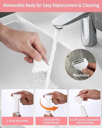 Набір для епіляції та стрижки 7-в-1 для жінок: тример для обличчя, бікіні, під пахвами, носа. USB, водонепроникний, портативний.