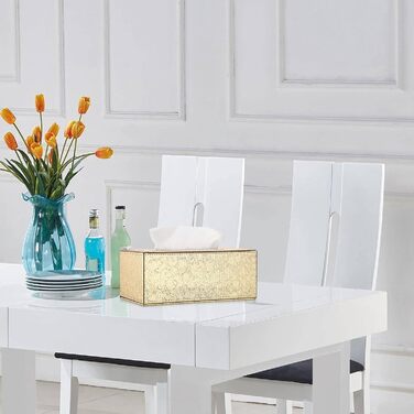 Стильна скринька для серветок прямокутної форми з штучної шкіри, 25x14x11 см. Декорована золотим блискавкою. Підходить для вітальні, спальні, авто, офісу, готелю.