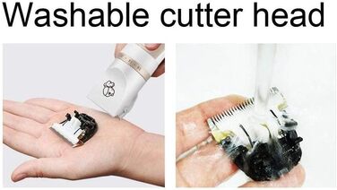 Бездротовий триммер для собак INF з аксесуарами, тихий, золотий/білий