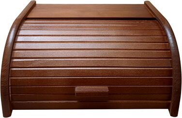 Дерев'яна коробка для хліба, розкривна/розкладна, різні моделі, темний коричневий колір, розмір Large