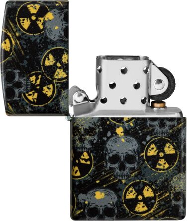 Бензинова запальничка Zippo Nuclear Skulls 540, кольорова, вітростійка, багаторазова, подарункова коробка, оригінал США