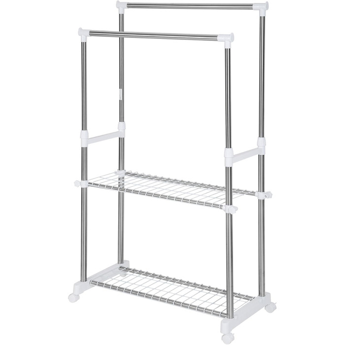 tectake Clothes Rack Coat Rack Height Adjustable - Various Models - (Sonja Model | No. 401889)