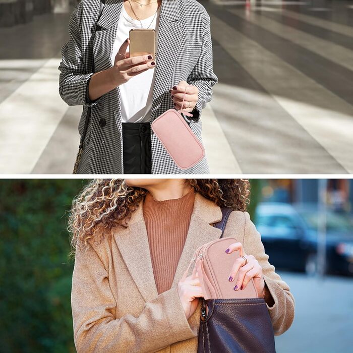 Органайзер для аксесуарів Lacdo: чохол для флешки, кабелів, USB-накопичувачів (рожевий)