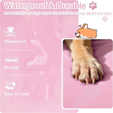 Водонепроникний килимок для собак Pawsse - зручний для подорожей, авто, кемпінгу (127 x 70 см, сірий)