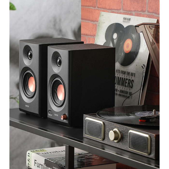 Edifier MR3 - Компактні Студійні Акустичні Системи 2.0, Hi-Res Audio, Bluetooth 5.4, RCA, AUX, Мобільний Додаток, 2 x 18 Вт (Чорний)