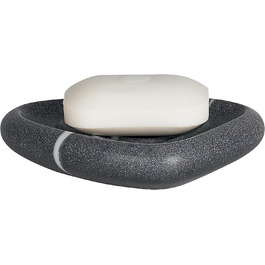 Миска для мила Spirella Etna з каменю, сірий колір, 15 x 11 x 3 см - декоративне приладдя для ванної кімнати
