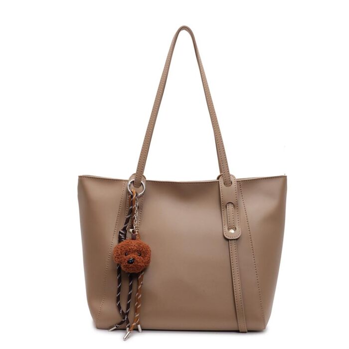 Сумка жіноча Hixingo велика містка Khaki (38x27x16 см) - Vintage шопер, сумка через плече, сумка-тоут для роботи, подорожей, покупок