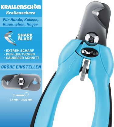 Професійні когтерізки BluePet Profi для собак та котів - регульовані, з напилком, M-XL