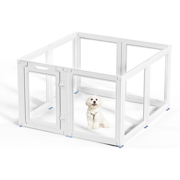 Акриловий вольєр для тварин (8 шт.), 60 см - для цуценят, кроликів, котів, свиней. Міцний, легкий у догляді, для дому.