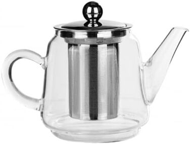 Karaca Dora Glass Teapot, 450 ml Teapot, 180 ml Kettle, suitable for gas and electric cooktops, Turkish teapot (çaydanlık), and teapot set, Teapot (not induction), Glass